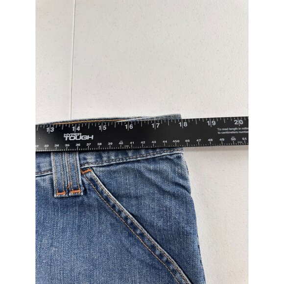 Old Navy Womens Blue Denim Jean Carpenter Mini Skirt Size 12 Western Festival - Picture 2 of 9